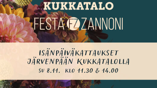 Isänpäiväkattaukset Järvenpään Kukkatalolla 8.11.